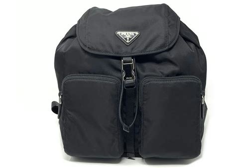 zaino blu nylon prada|Prada Zaino Black Tessuto Nylon Drawstring Backpack.